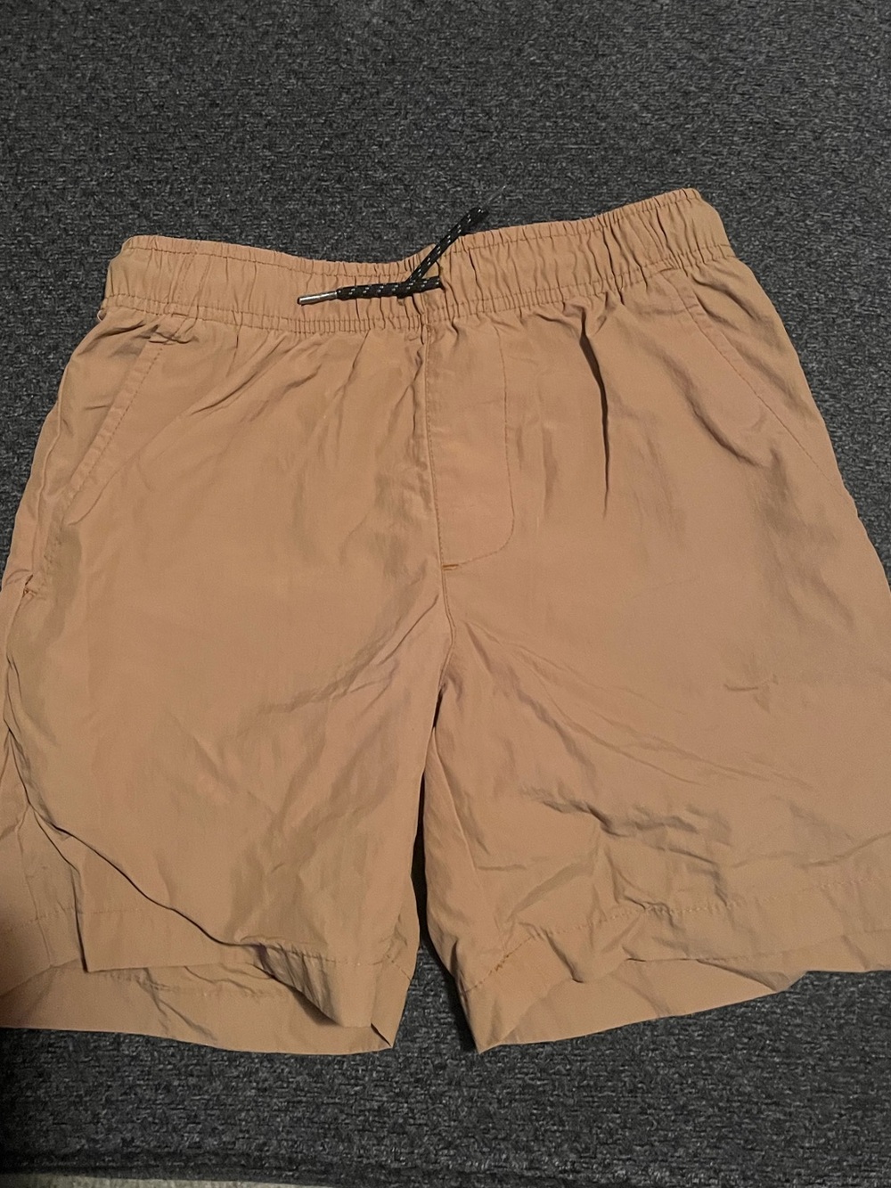Boys Casual Drawstring Shorts - Tan